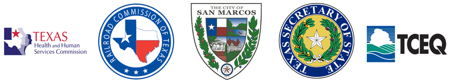 HHSC, RRC, City of San Marcos, Texas Secretary of State, TCEQ