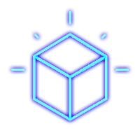 Blue blockchain box